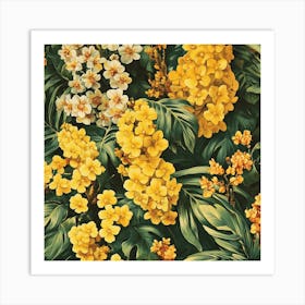 Tropical Flowers Art 4 Art Print