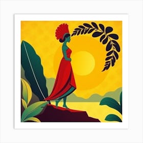 Hawaiian Woman 2 Art Print