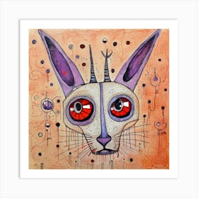 Abstract Artic Hare 3 Art Print