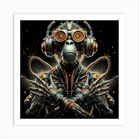 Robot Monkey Art Print