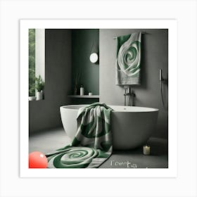 Towel design Zen garden Art Print