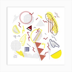 Abstract Geometric Line Art Art Print