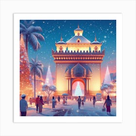 Christmas In Laos 1 Art Print