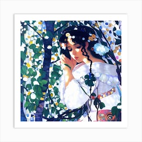 Girl In A Tree Art Print