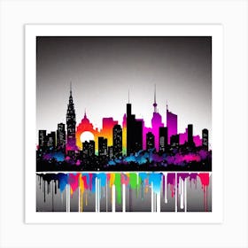 City Skyline 3 Art Print