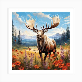 Moose Painting 2 Art Print