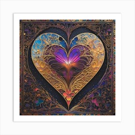 Heart Of Gold 1 Art Print