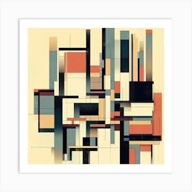 Geometric Lines Abstract Painting Art Print