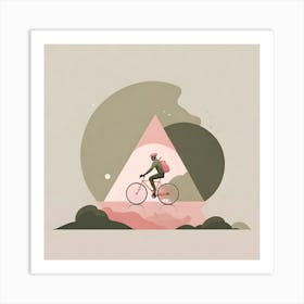 Man On A Bike Art Print