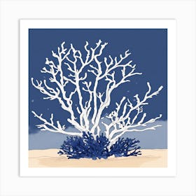 Blue Coral Art Print