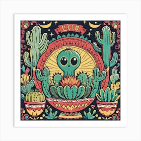 Alien Cactus Art Print