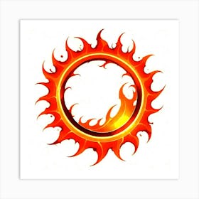 Flaming Sun Art Print