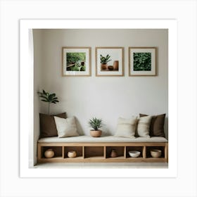 Three Photos On A Wall Art Print