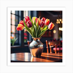 Tulips In A Vase Art Print