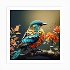 Colorful Bird Art Print