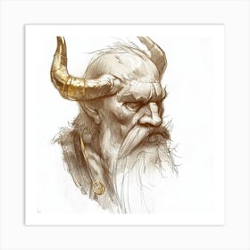 Viking Head Art Print