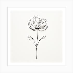 Wire Flower Art Print