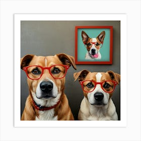 Default Dogs With Glasses Nursery Art 0 1 Art Print