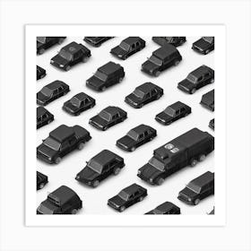 Black Cars Art Print