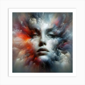 Abstract Of A Woman'S Face 1 Art Print