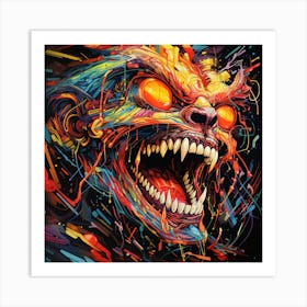 Demon Head Art Print