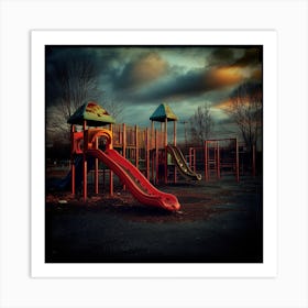 Abandoned Playground Art Print