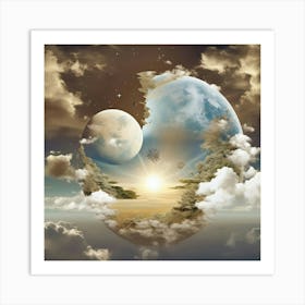 Earth In The Clouds Art Print