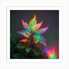 Rainbow Leaf Art Print