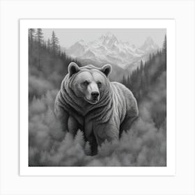 Bear In The Woods Art Print