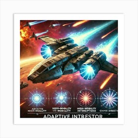 A Sci Fi Scene Tranquility Interceptor Adaptive Thrusters Art Print