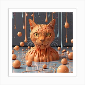 Splatter Cat Art Print