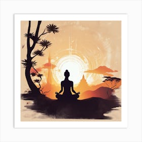 Buddha In Meditation Art Print