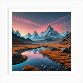 Mountain Landscape Art Print