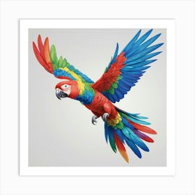 Colorful Parrot 1 Art Print