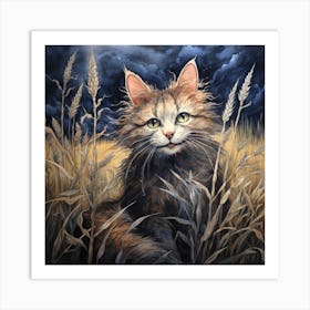 Cheeky Cat Art Print Art Print