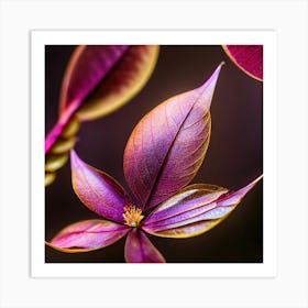 Purple Leaves Poster