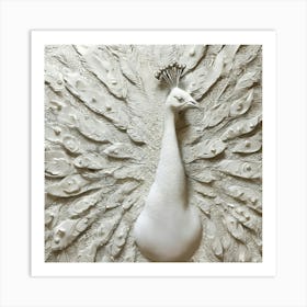 White Peacock 1 Art Print