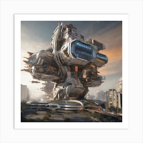 Futuristic City 242 Art Print