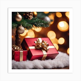 Christmas Presents Under The Tree 3 Art Print