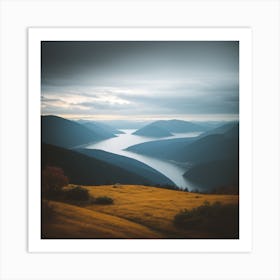 Lake In The Mountains Art Print