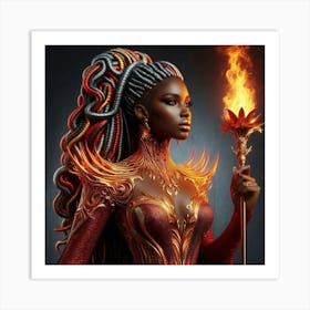 Fire Goddess-5 Art Print