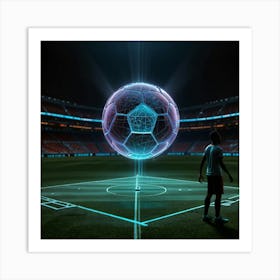 Futuristic Soccer Player Art Print