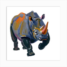 Black Rhinoceros 01 Art Print