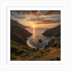 Sunset At The Coast Art Print