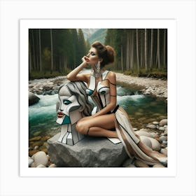 Woman In A Dress Art Print