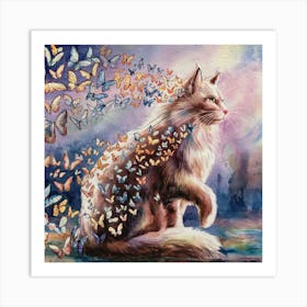 Butterfly Cat 1 Art Print