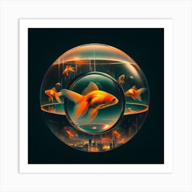 Goldfish In A Bowl 1 Art Print
