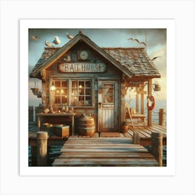 Rustic Bait House Art Print