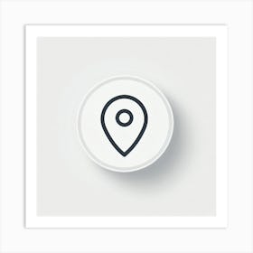 Map Pin Icon 1 Art Print