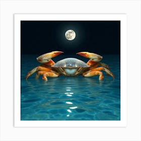 Crab At Night 25 Art Print